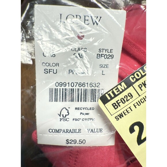 🌸 J.Crew Women's Shell Tank Top – Sweet Fuchsia – Size Large – $29.50 NWT - Picture 4 of 7